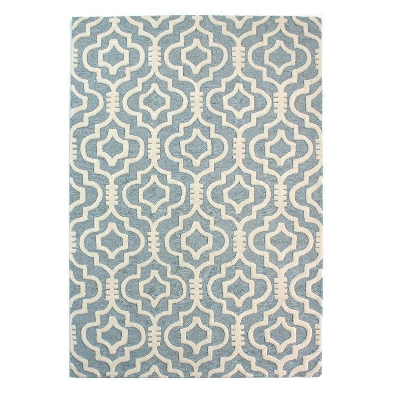 NADOR - Tapis en Laine Bleu clair 120 x 170