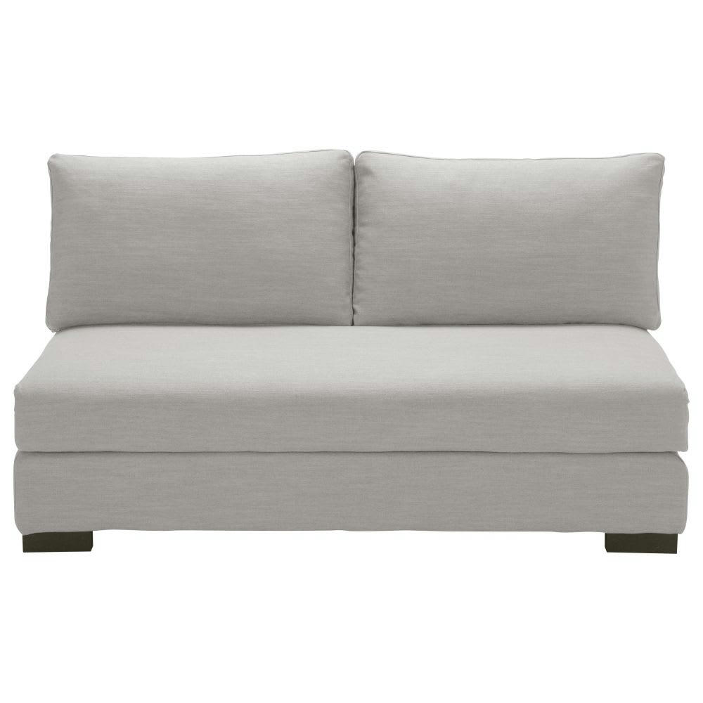 Terence - Chauffeuse pour canapé modulable 2 places gris clair