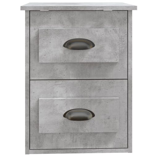 NNEVL Wall-mounted Bedside Cabinets 2 pcs Concrete Grey 41.5x36x53cm