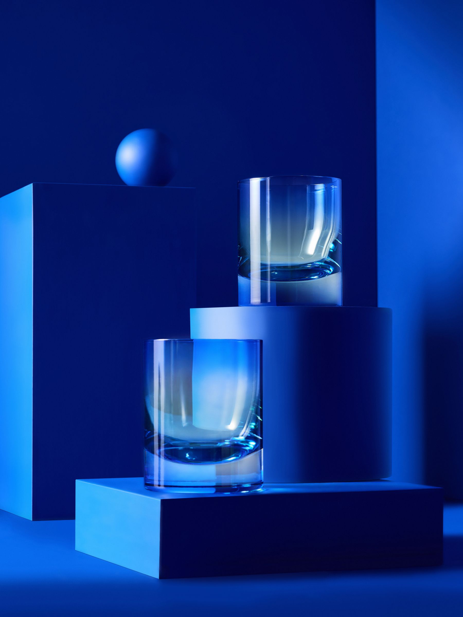 Juno Tumbler Glasses in Blue & Green