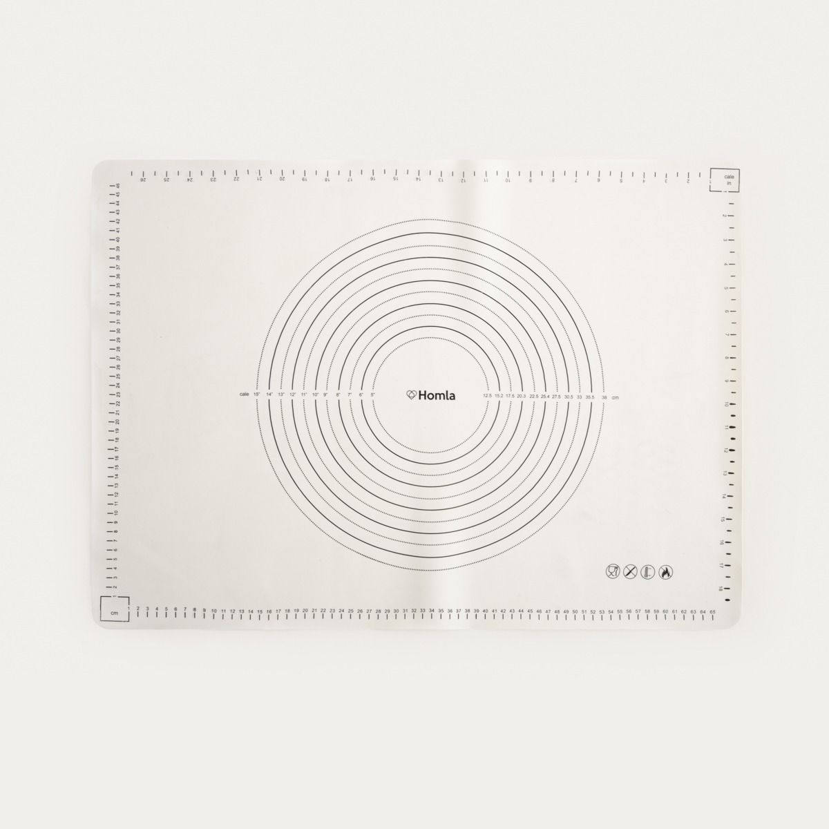 Mata MOLLIS silikonowa śmietankowa 70x50 cm