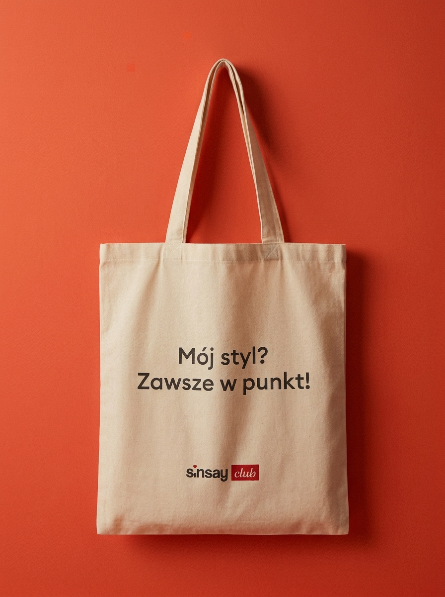 Materiałowa torba shopper z napisem 
