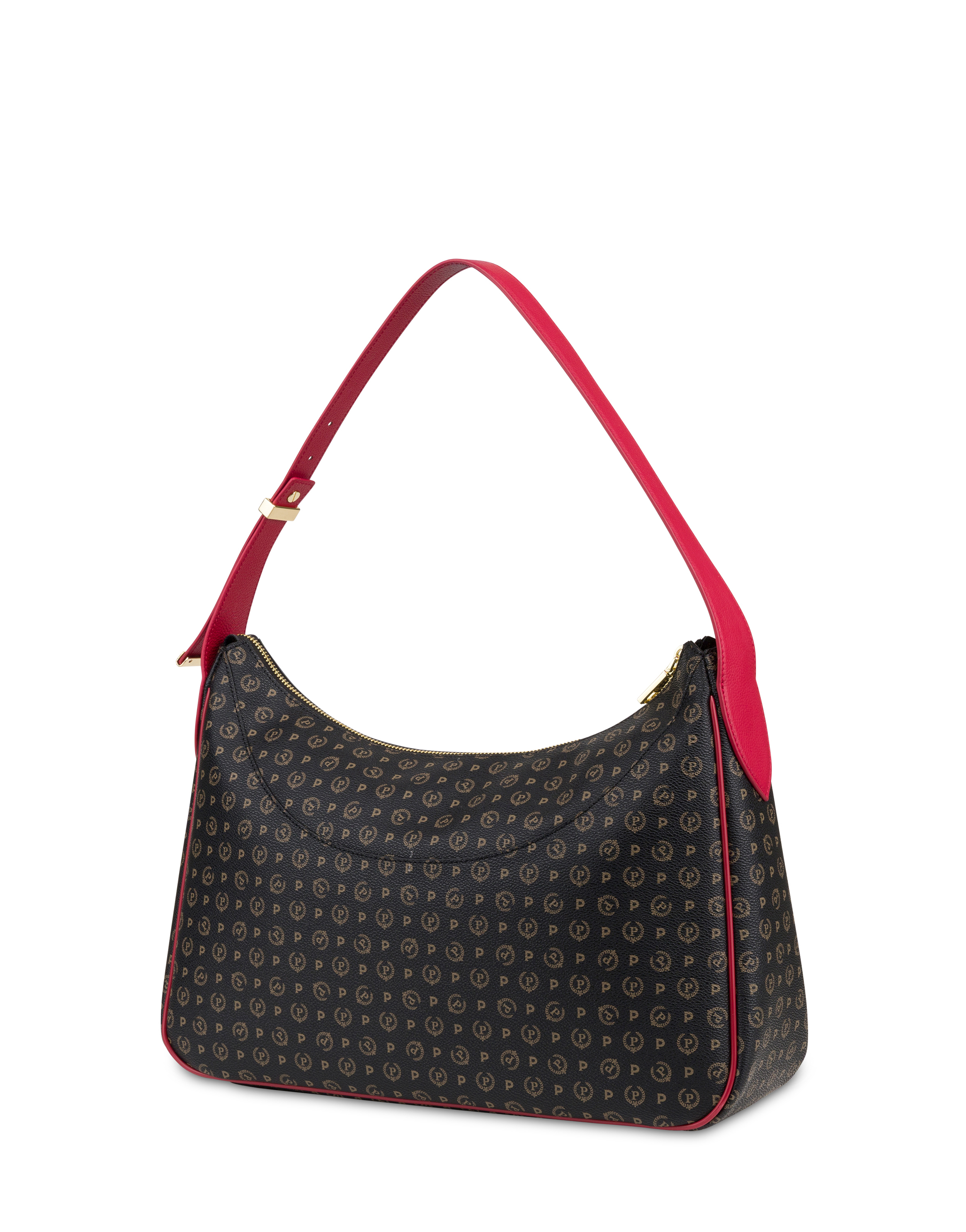 Hobo Bag Heritage In Soft Relief Nero/lacca
