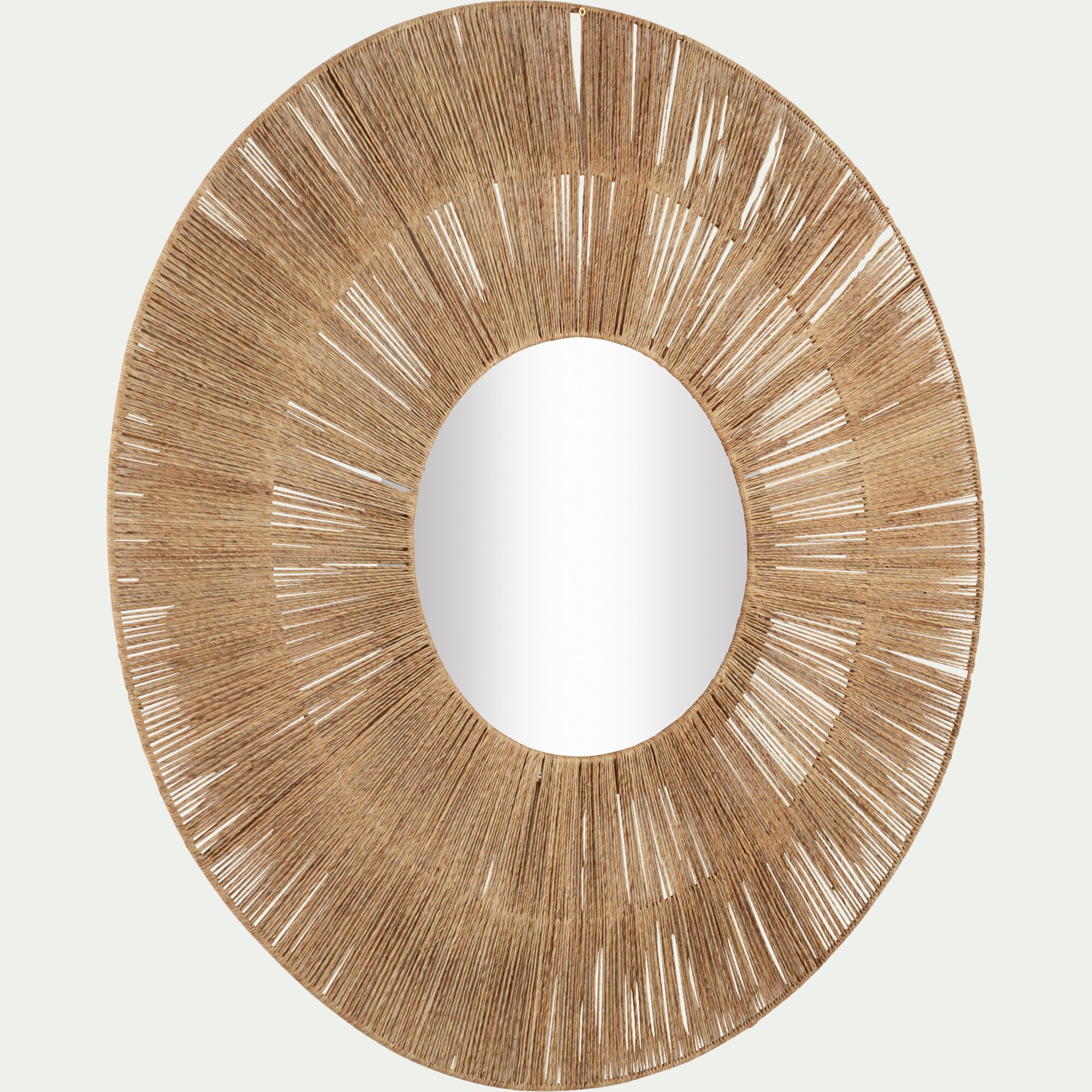 AYROLLES - Miroir rond en jute D100cm - naturel