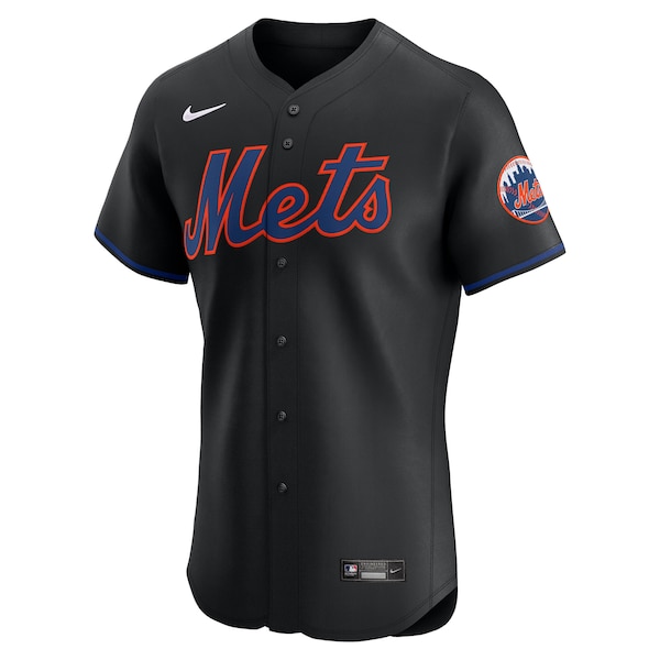 New York Mets Nike Alternate  Elite Jersey - Black