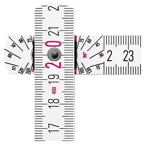 Mètre pliant Stabila Type 417 14555 - 2 m, bois de hêtre, blanc/jaune
