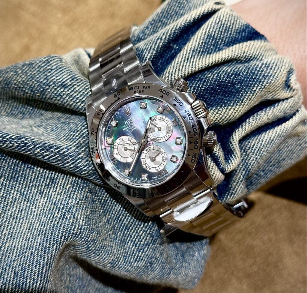 Rolex Daytona 116509 904L Steel Dark MOP Dial With Diamonds 40mm Oyster Super Clone