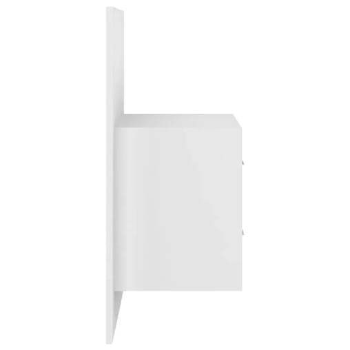 NNEVL Bed Headboard with Cabinets White Engineered Wood