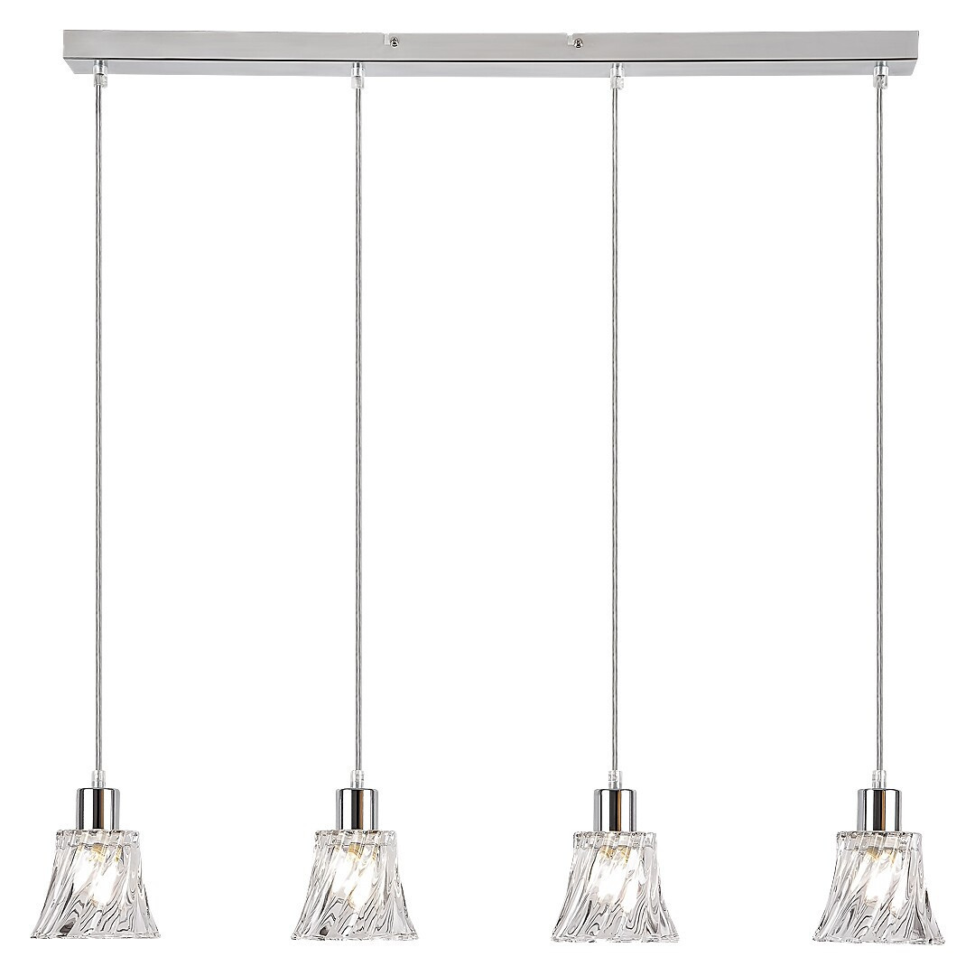 Lampa wisząca chromowana przezroczysta Hestia 4xE14x40W Rabalux