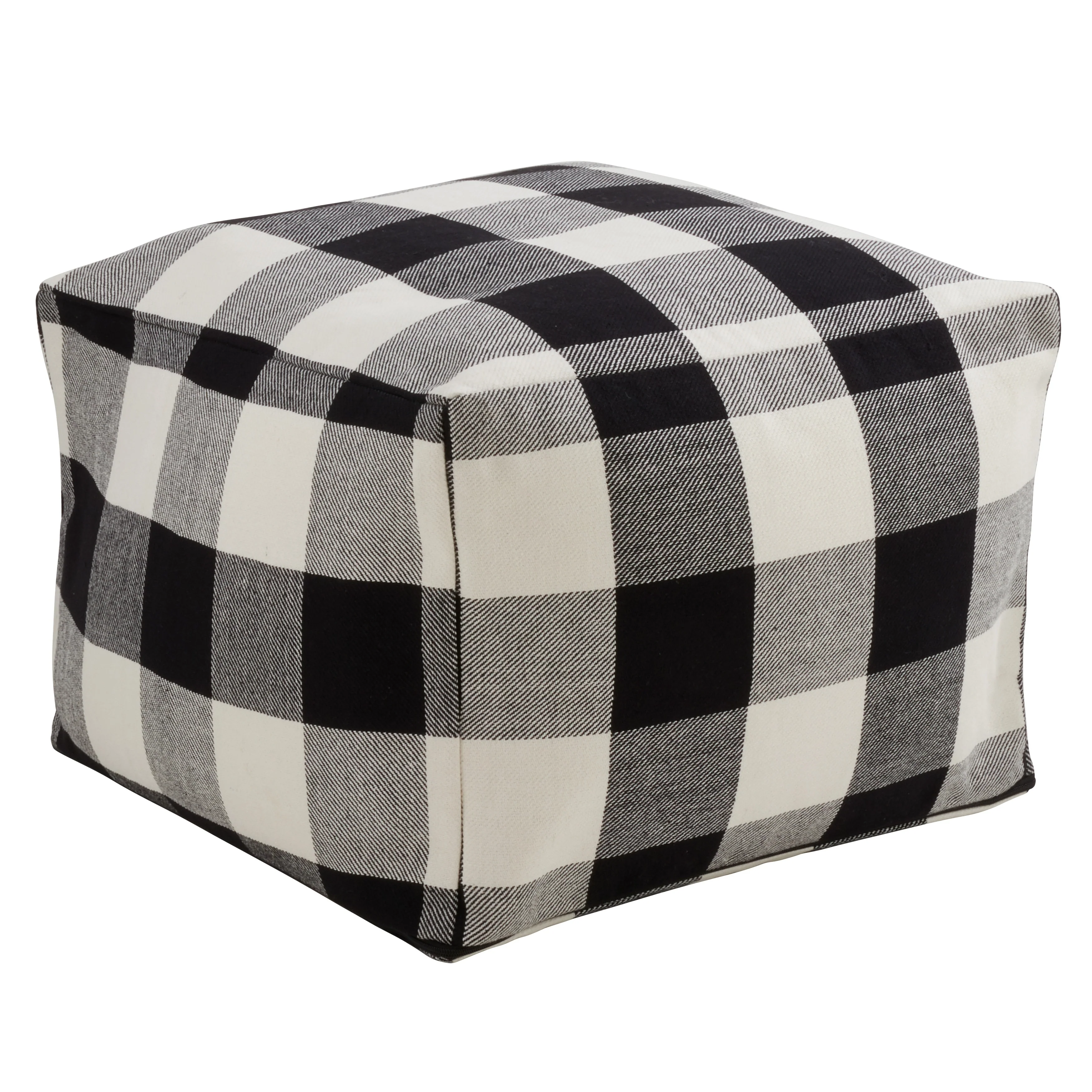 Buffalo Plaid Floor Pouf
