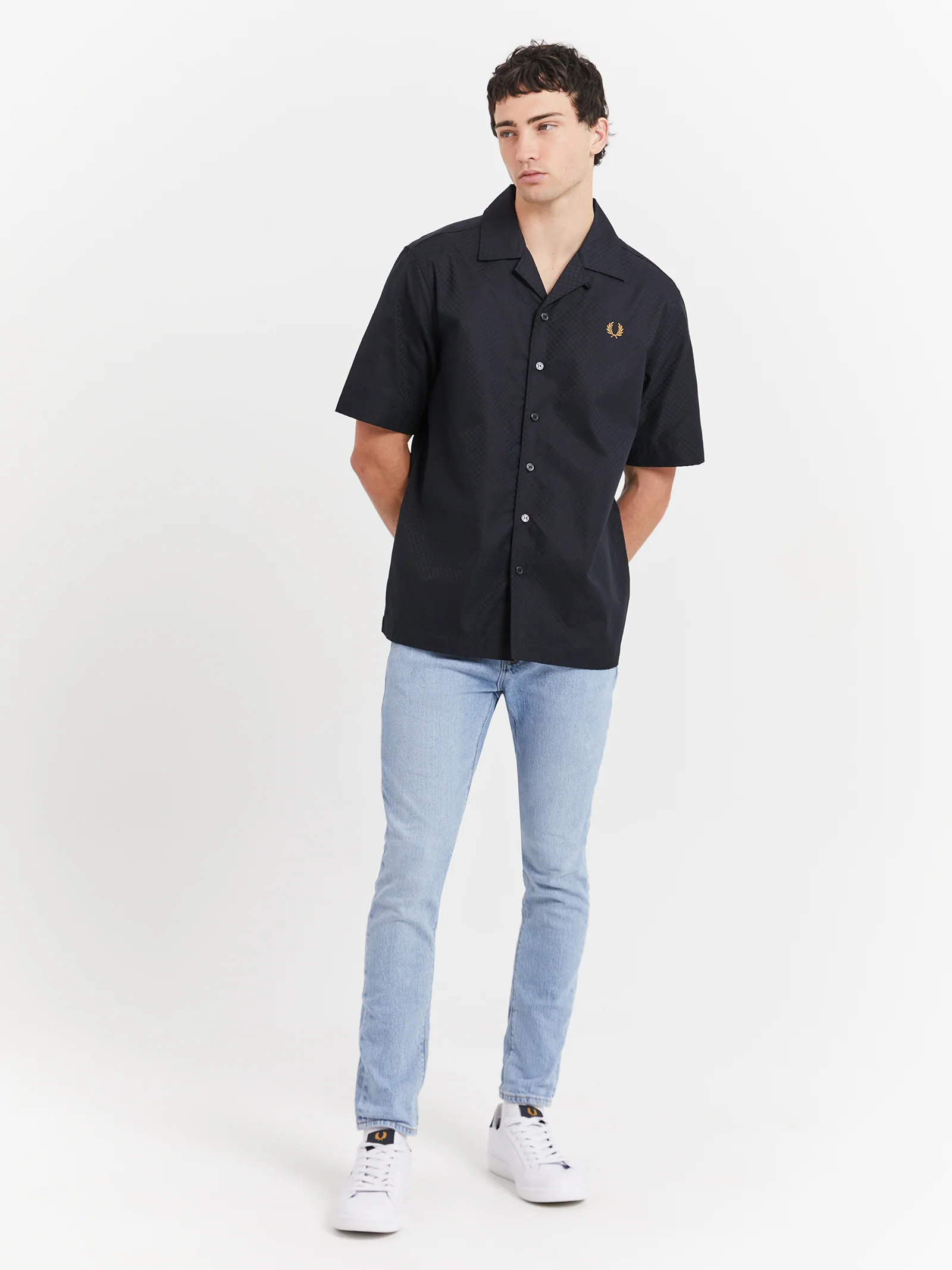 Chequerboard Revere Collar Shirt