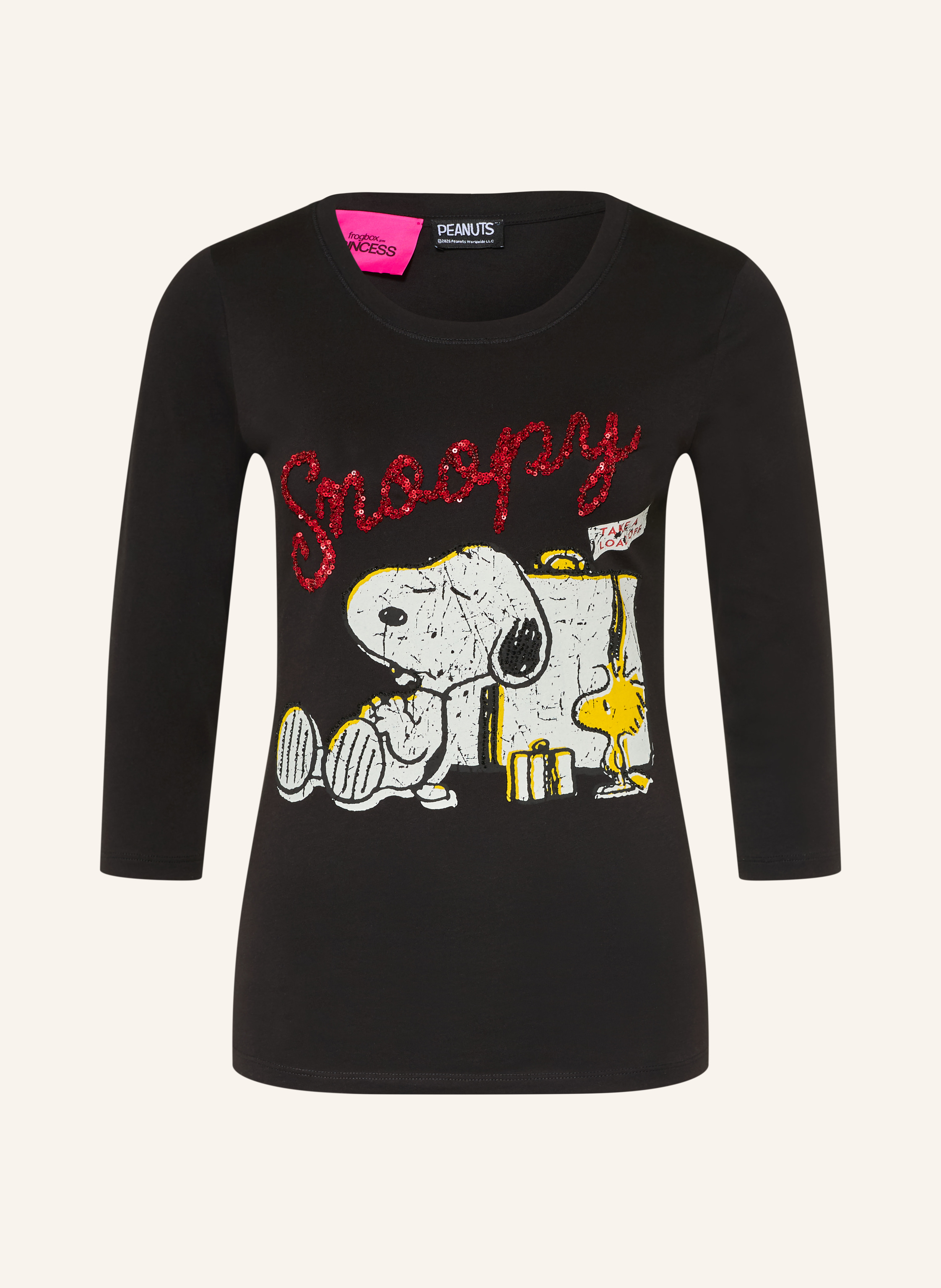 FrogBox Shirt mit 3/4-Arm und Pailletten