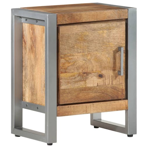 NNEVL Bedside Cabinet 40x30x50 cm Rough Mango Wood