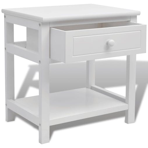 NNEVL Bedside Cabinets 2 pcs Wood White