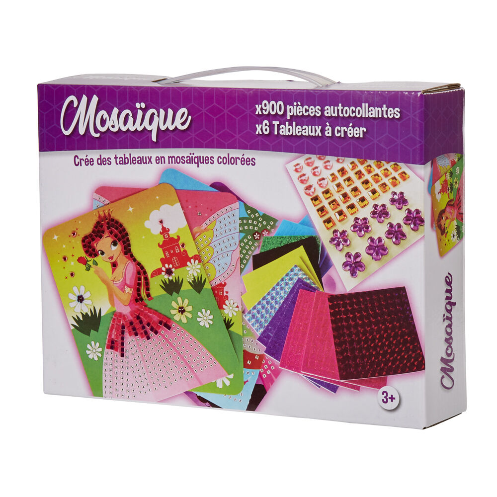 Kit création mosaïque autocollante x 6 tableaux