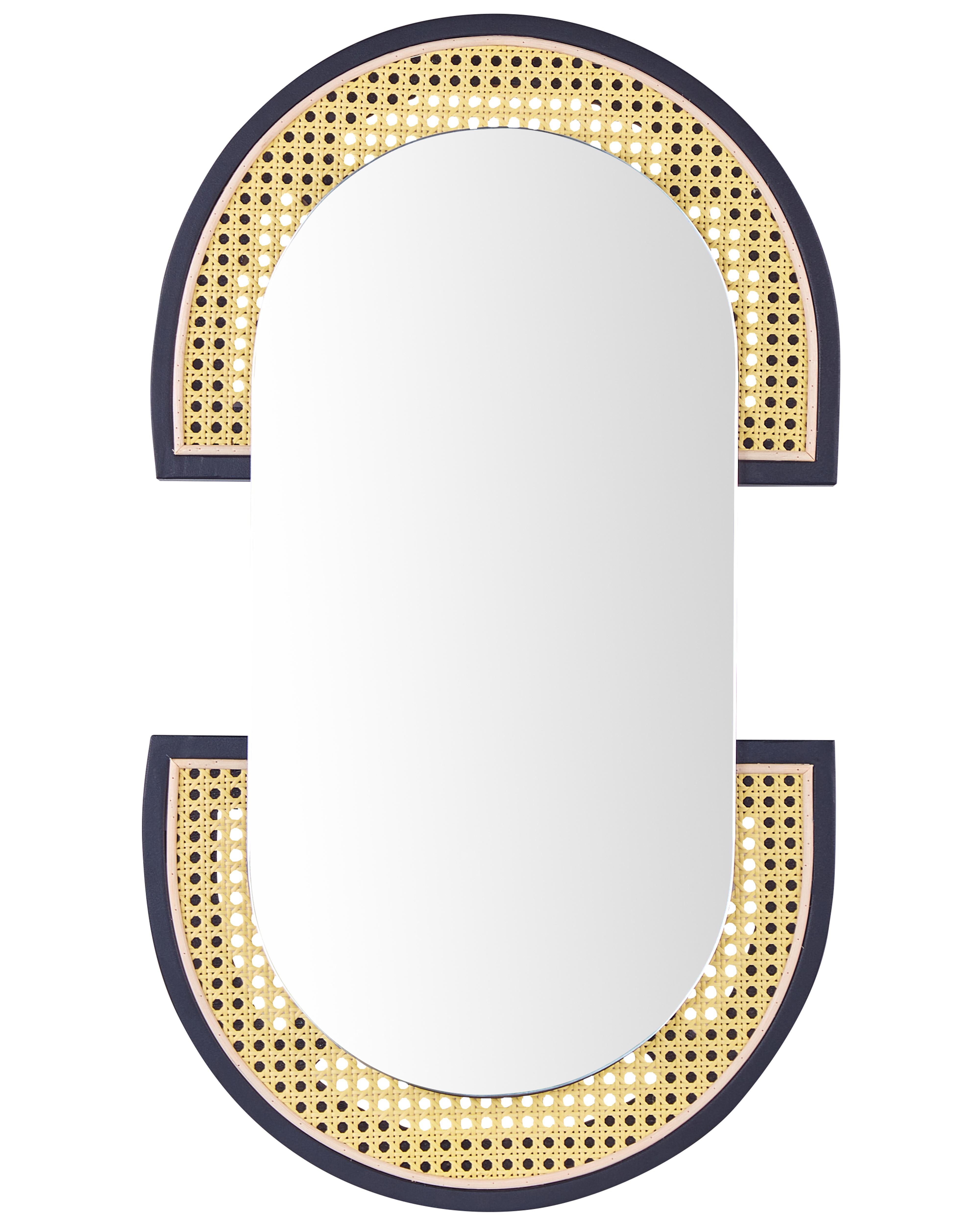 Wall Mirror STAINS 43 cm 75 cm PE Rattan Natural