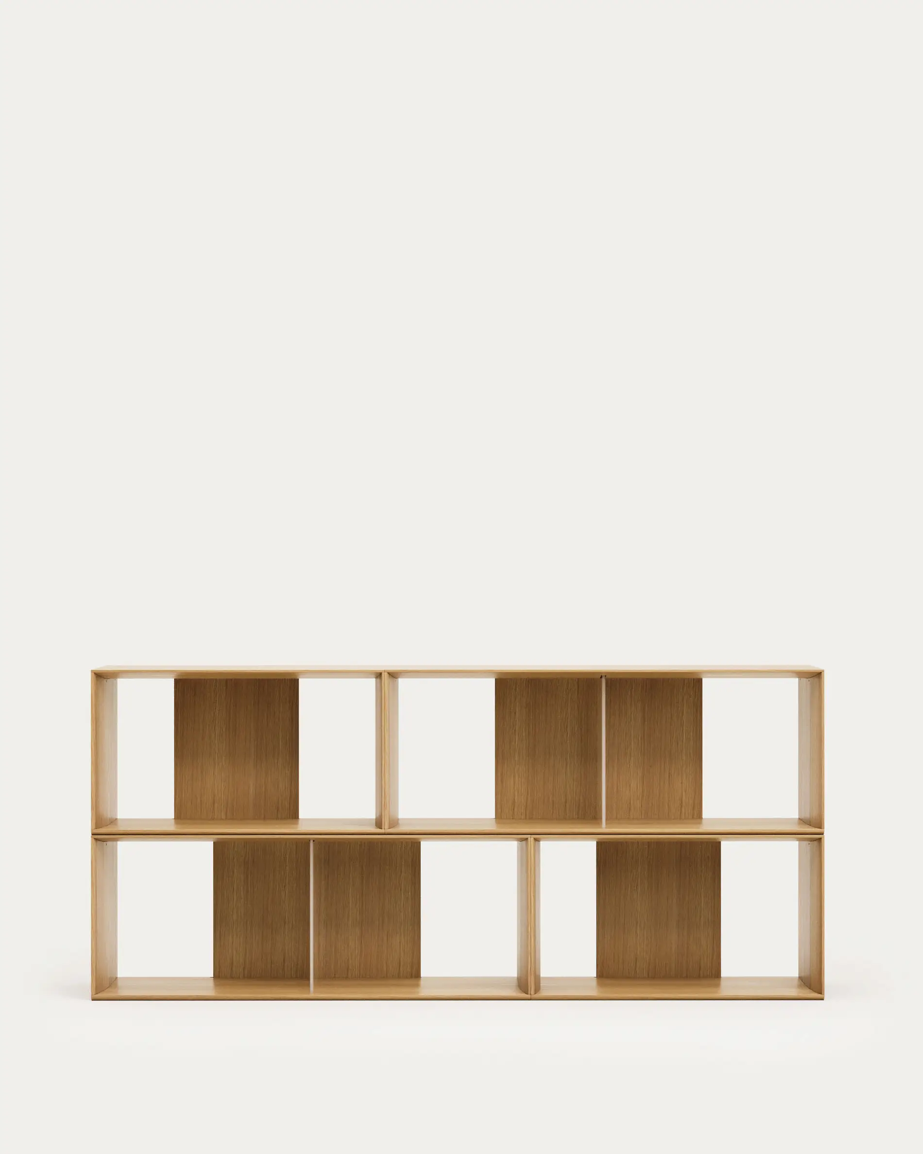Set Litto de 4 estanterías modulares de chapa de roble 168 x 76 cm