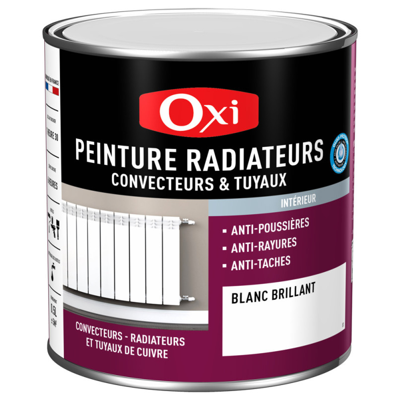Peinture pour radiateur blanc brillant 0,5 L OXI
