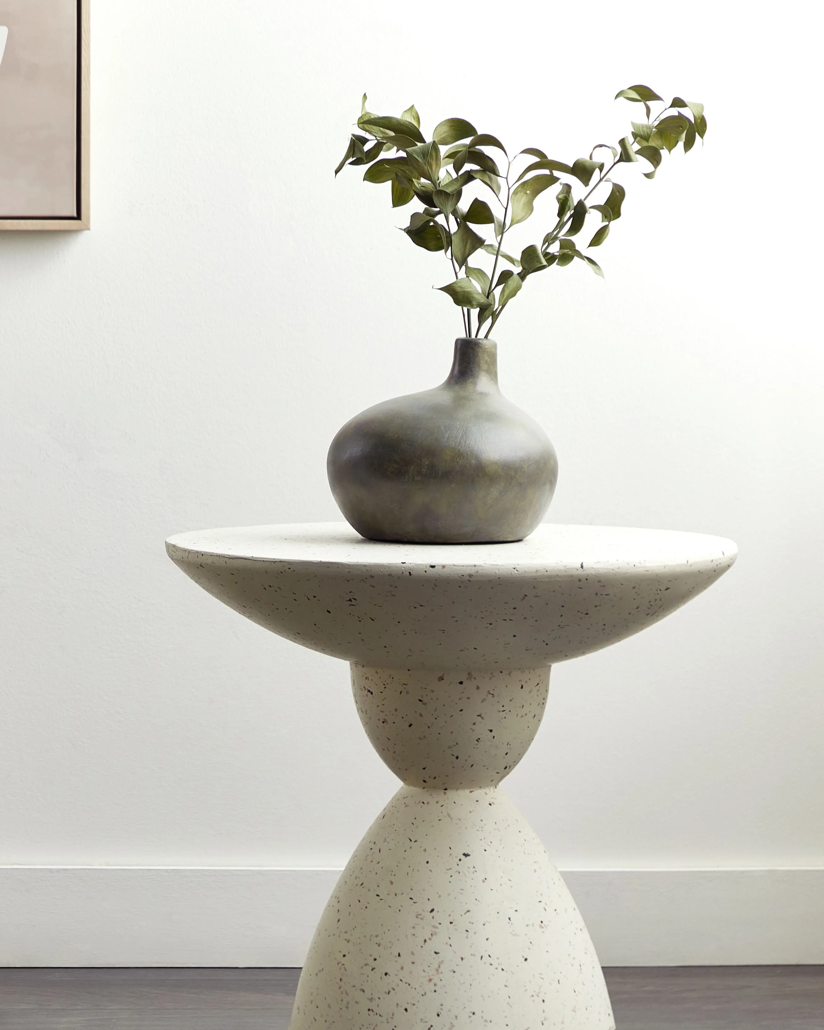 Decorative Vase KLANG Ceramic 18 cm Grey