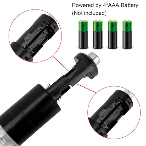 NNEOBA Electric Spice Grinder with LED Light Automatic Pepper & Salt Mill Black