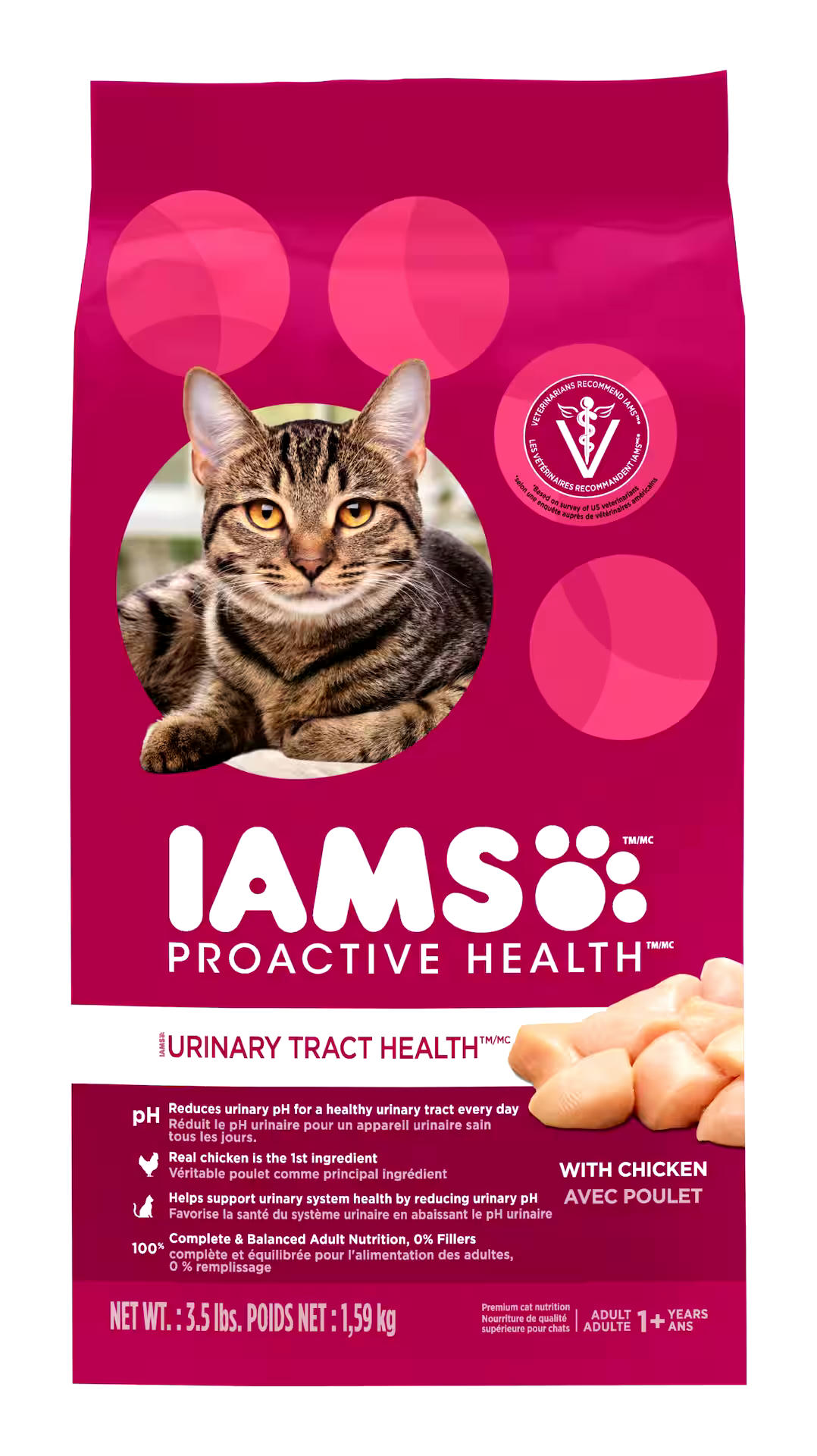 IAMS Proactive Health Urinary Tract Health with Chicken Adult Dry Cat Food, 1.6-kg