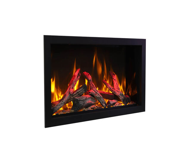 Amantii Smart 50&Prime; Wide &ndash; Deep Indoor or Outdoor Electric Built-in only with Black Steel Surround