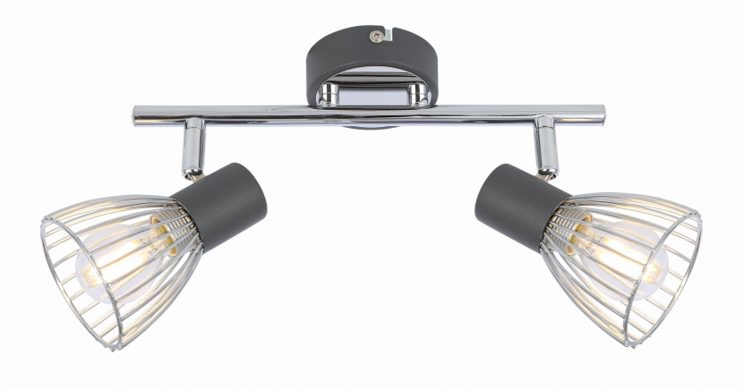 Lampa sufitowa chromowana czarna MODO2xE14x40W wym: 15x39x8 cm Candellux