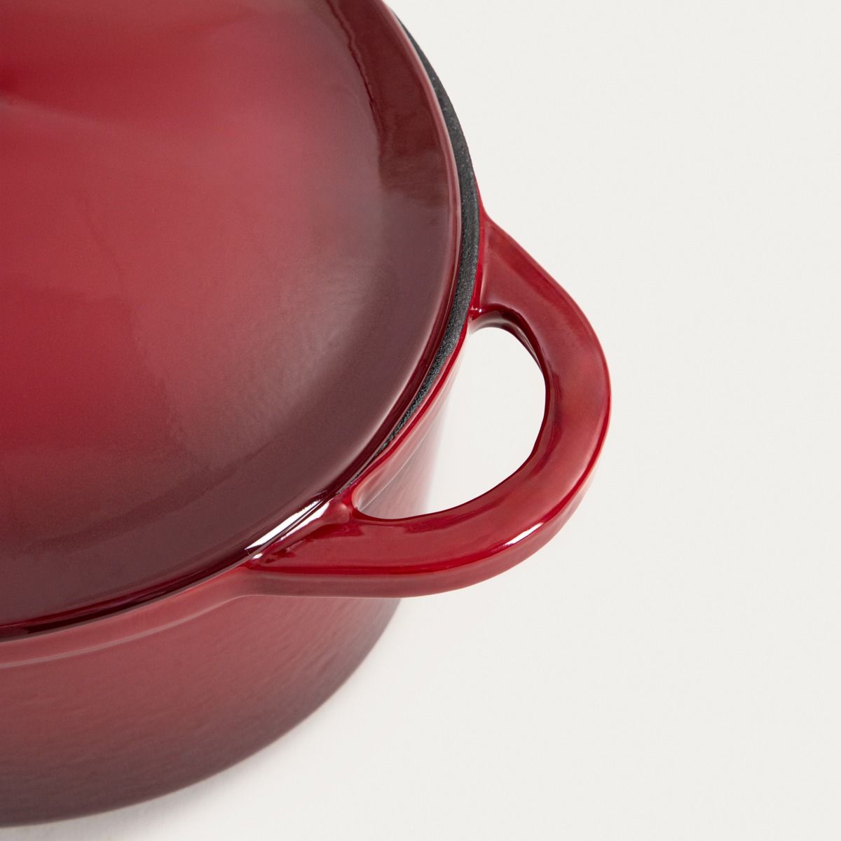 Garnek żeliwny ANDREAS bordowy owalny ombre 4,5 l