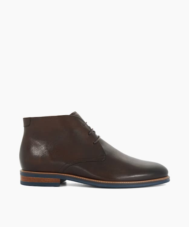 Millers Brown - Wide Fit Round Toe Leather Lace Up Boots