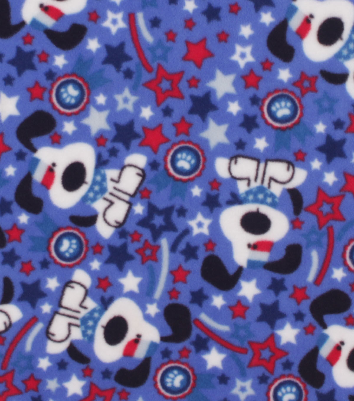 Patriotic Dogs Anti Pill Plush Fleece Fabric