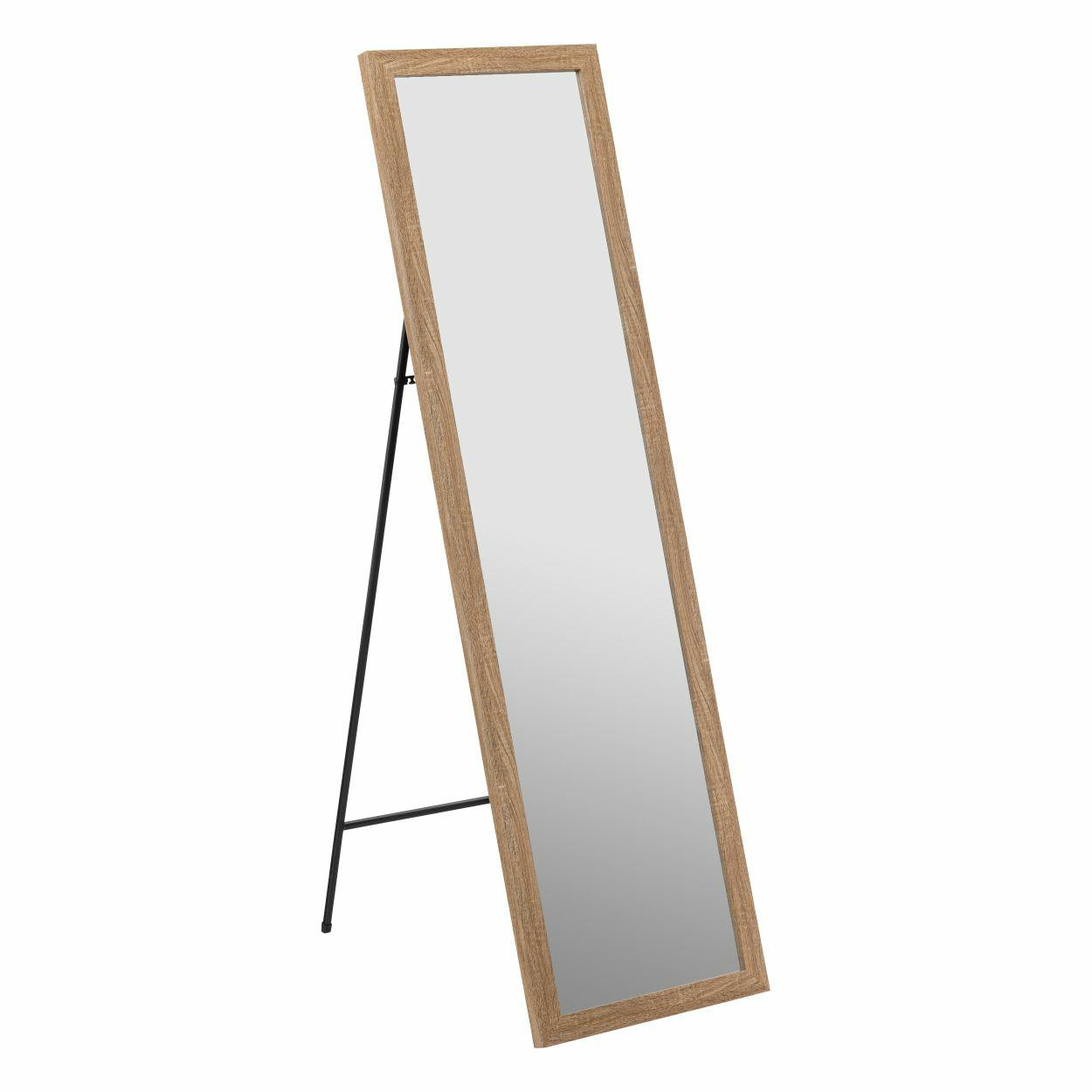 Lustro stojące podłogowe brązowe 35x125 cm