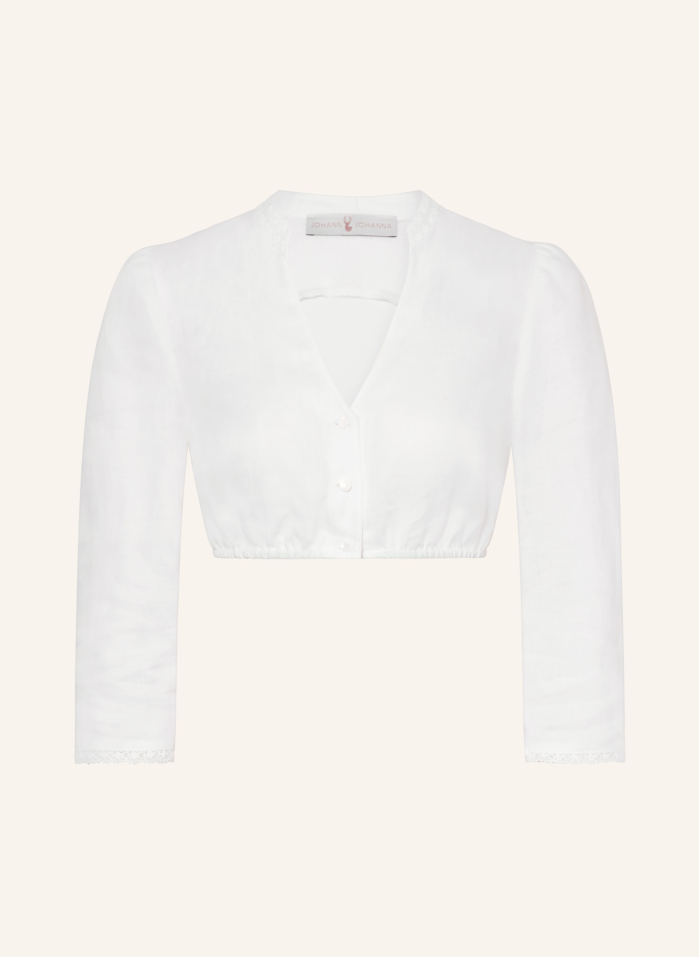 Johann & Johanna Dirndlbluse aus Leinen mit 3/4-Arm