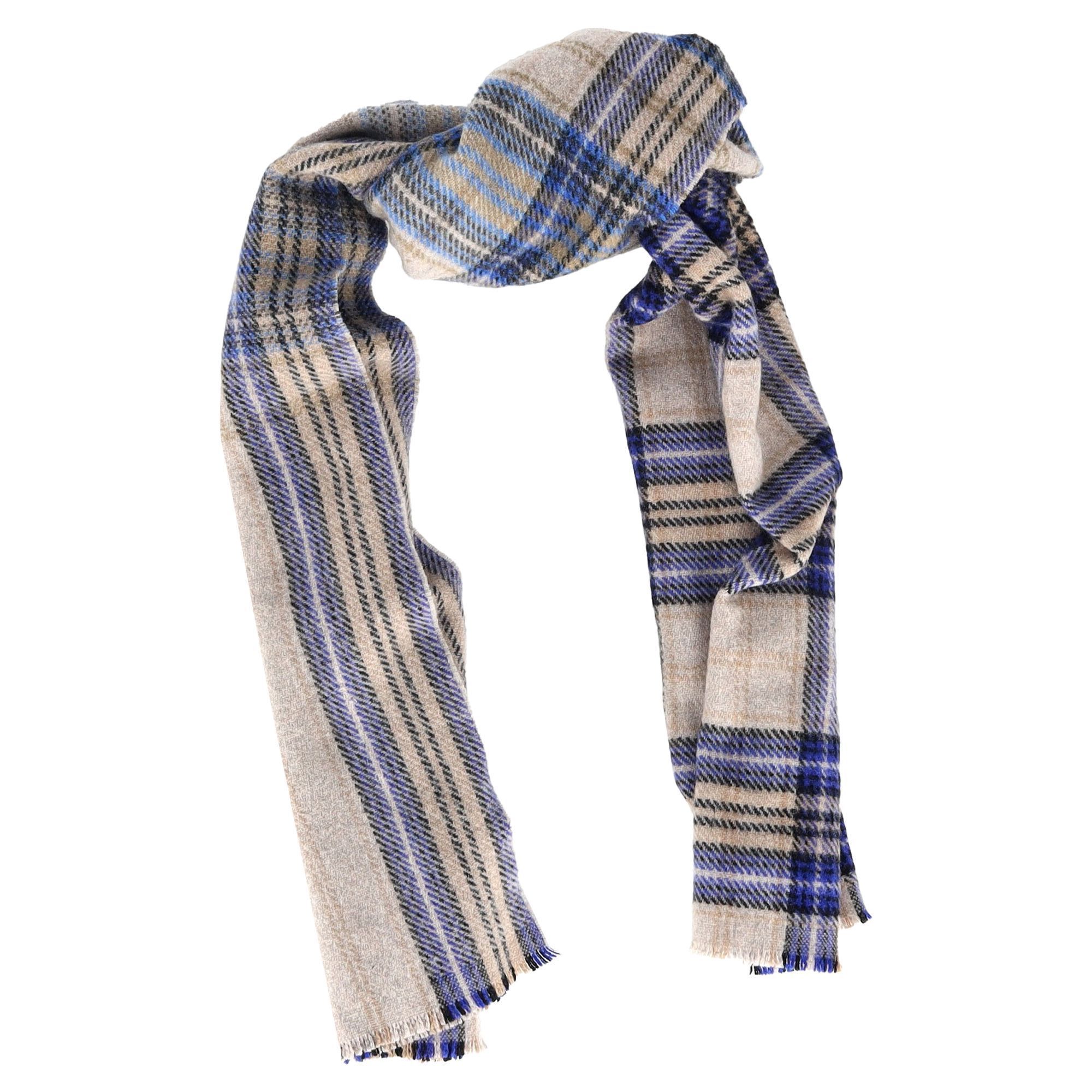 Acne Studios Preloved Plaid Printed Scarf in Multicolor Wool