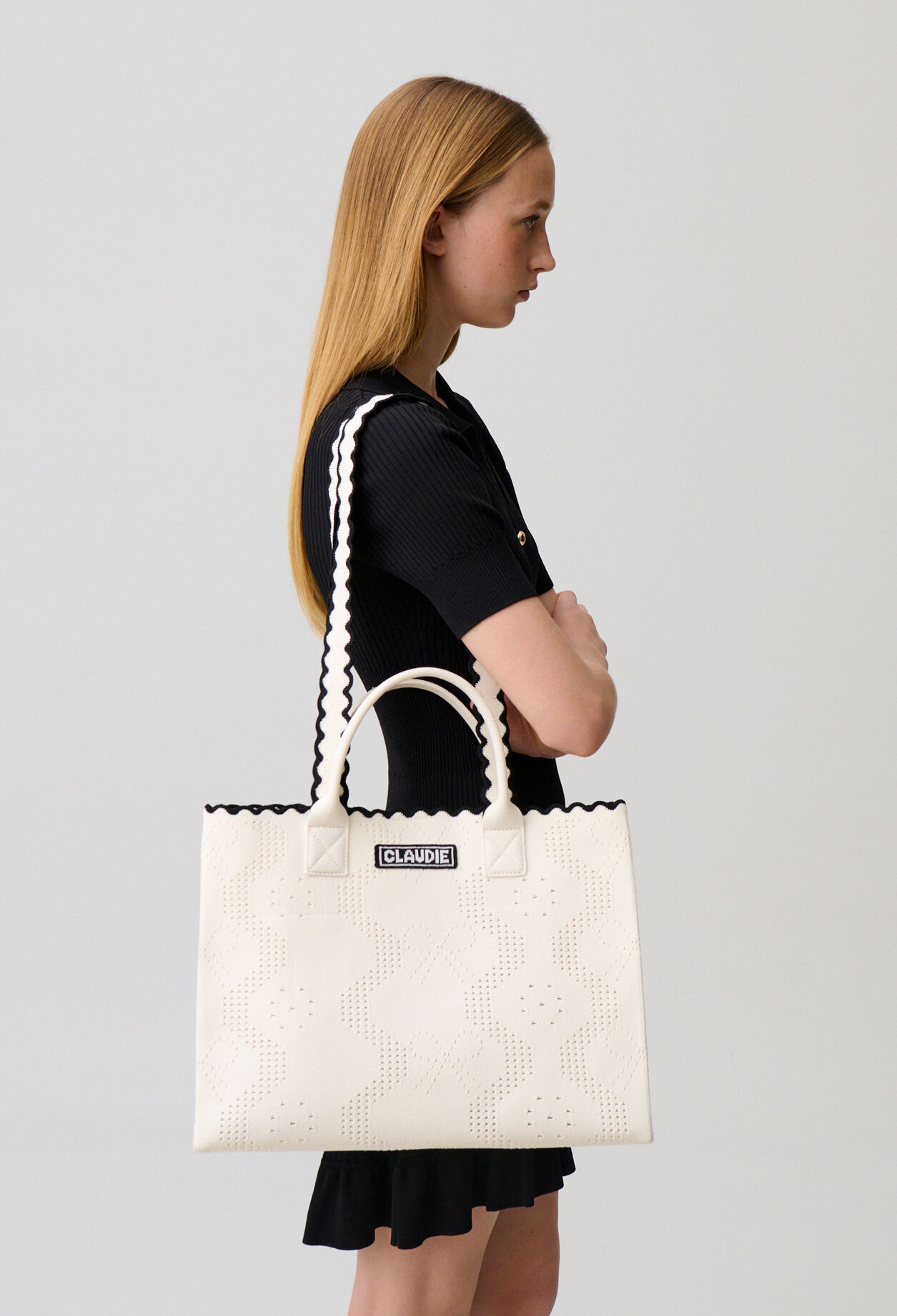 Sac tricot bicolore