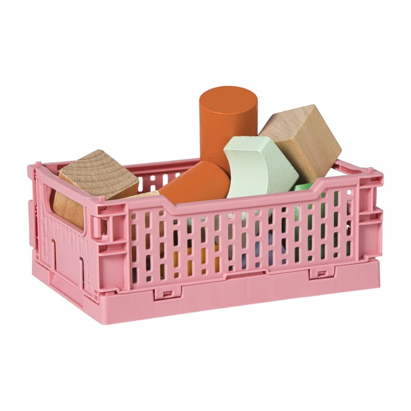 Vouwkrat klein - roze -6x15x10 cm