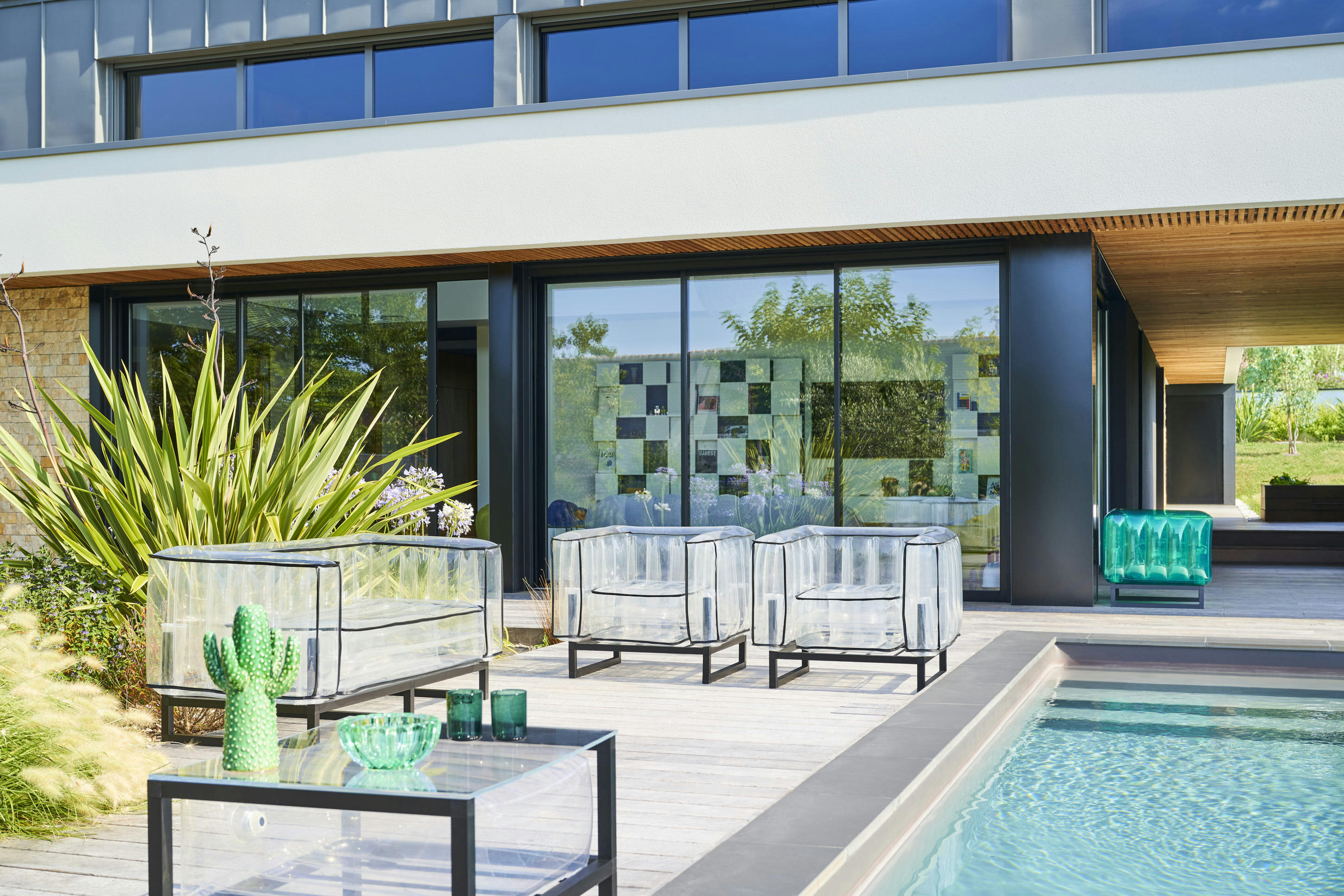 YOKO EKO - Table basse en aluminium et tpu transparent