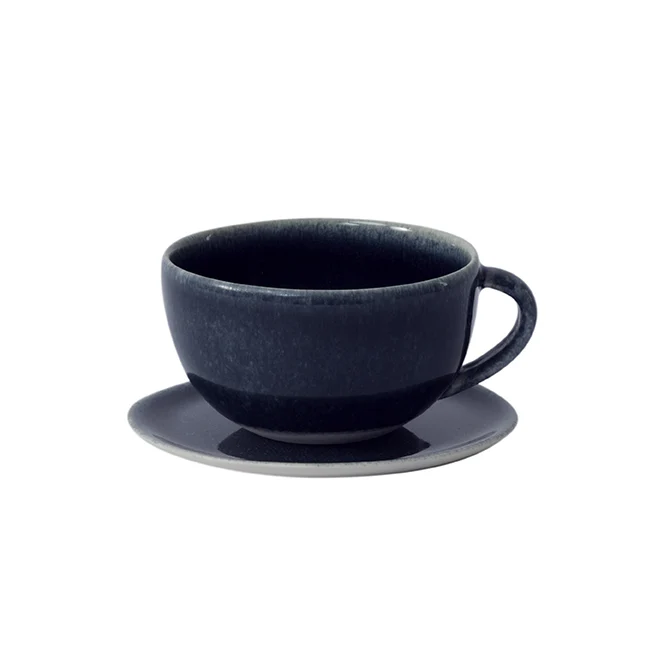 tasse & sous-tasse thé bleu nuit