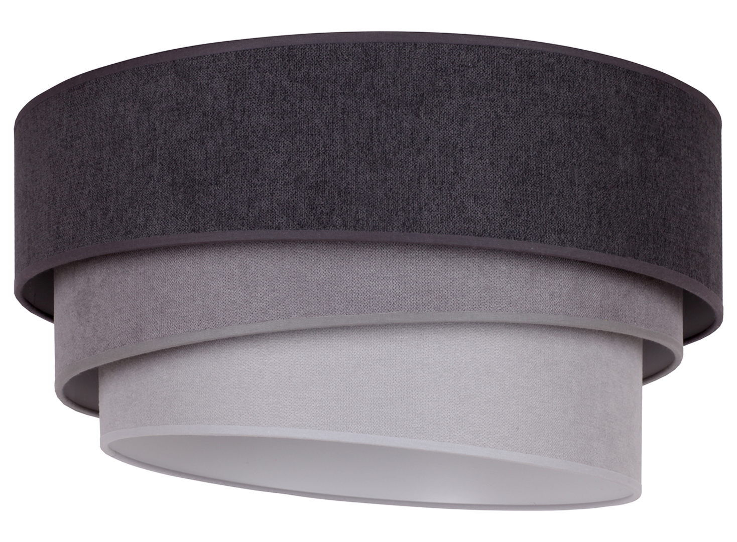 Lampa sufitowa Pastell tkaninowa szara