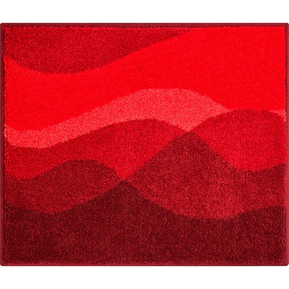 Badematte »Hills«, BxL: 550 x 65 cm, rot, aus 100% Polyacryl