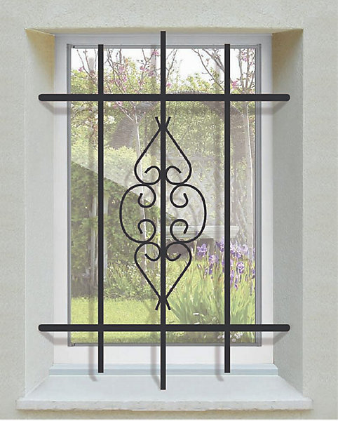 Grille de Defense Byzance pour Fenetre H 115 cm x L 100 cm (côte tableau)