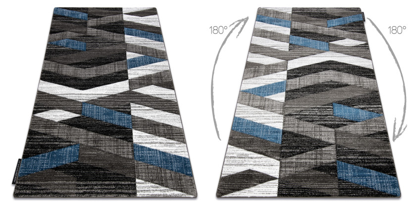 Dywan ALTER Bax Pasy niebieski 80x150 cm