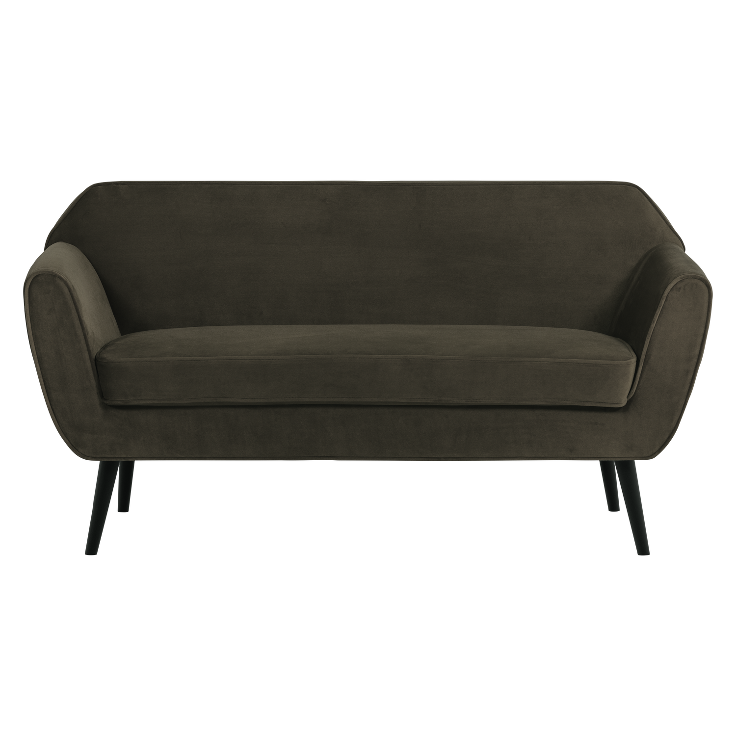 WOOOD bank 150 cm Rocco - Velvet - Warmgroen - 75x150x82