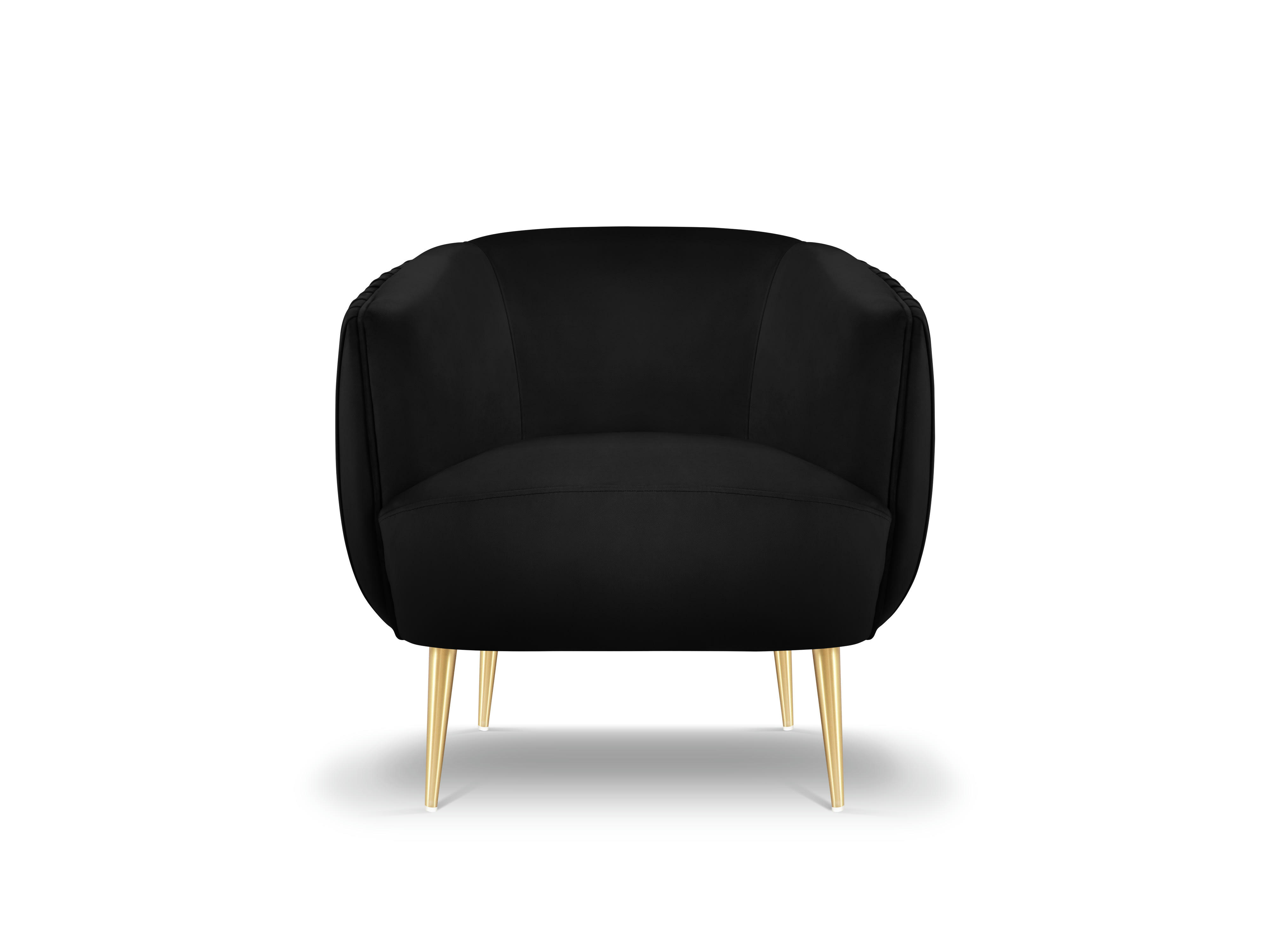 MOSS - Fauteuil en velours noir