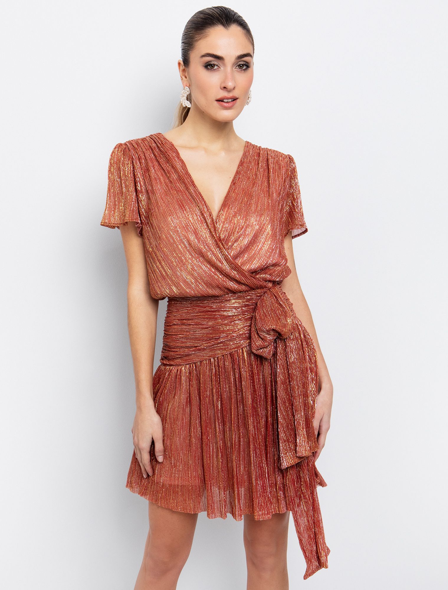 Κρουαζέ φόρεμα με μεταλλόνημα