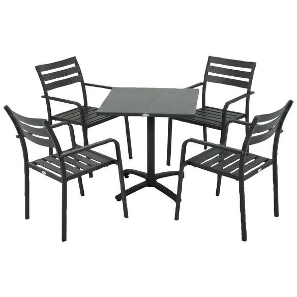 Tischgruppe »LOLA«, 4 Sitzplätze, grau