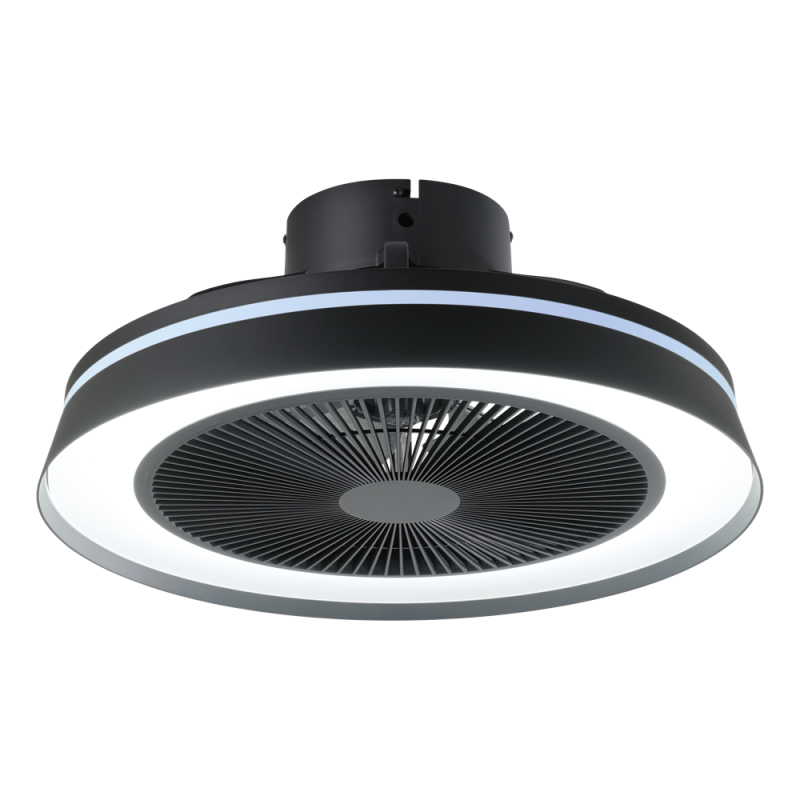 Ventilateur de plafond LED Vallonia RGB noir Ø 48 cm 25,2 W EGLO