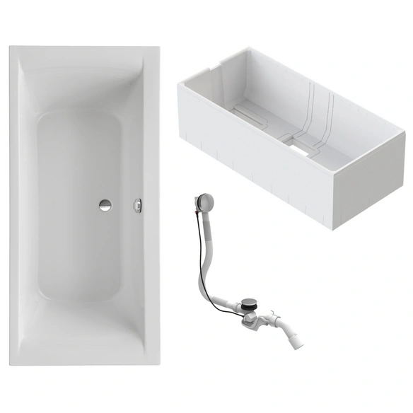 Badewannen-Set »Duo«, BxHxL: 90 x 45 x 190 cm, Körperform