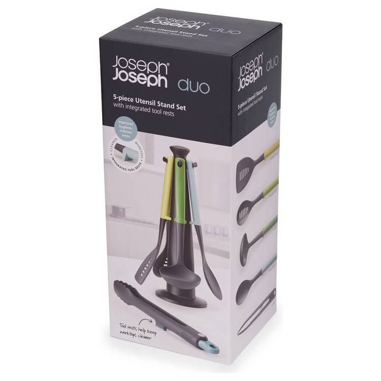 Joseph Joseph 5 Piece Cooking Utensil Set With Stand