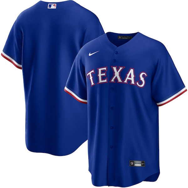 Texas Rangers Nike Alternate Replica Team Logo Jersey - Royal/White/Gray
