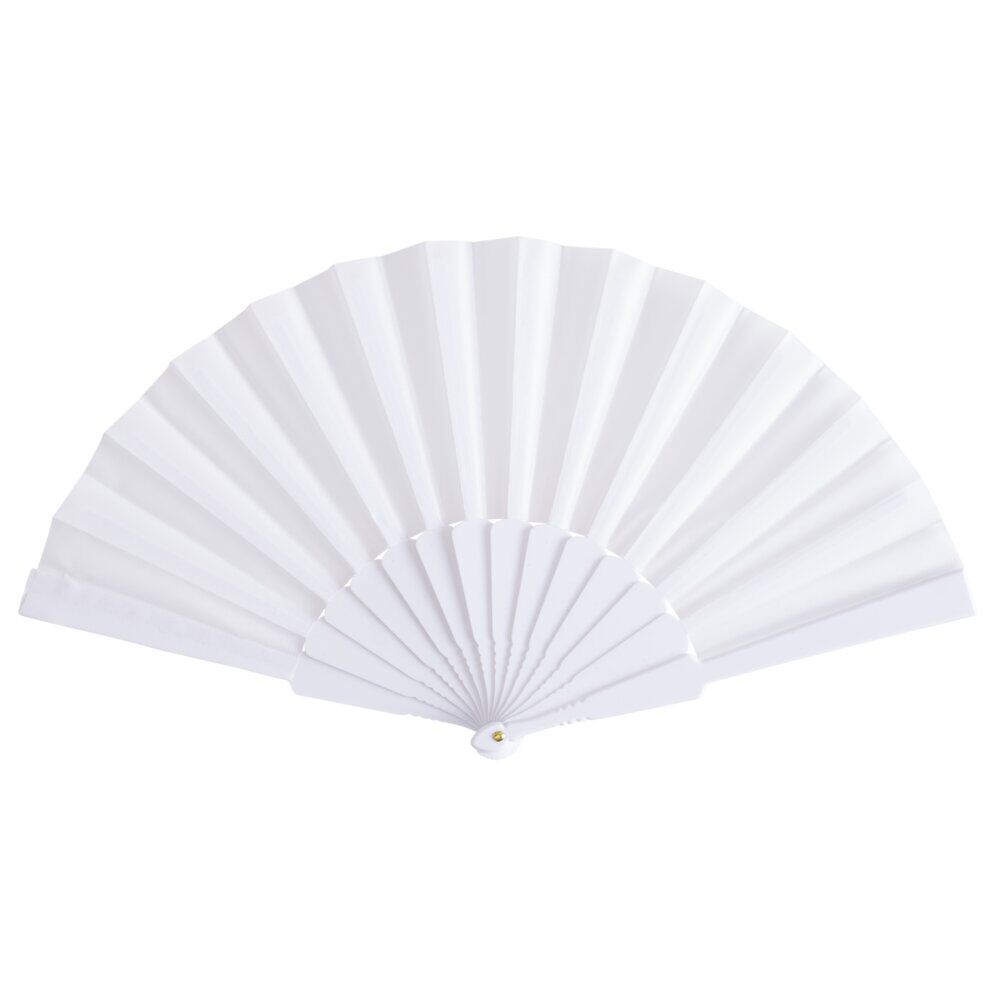 éventail couleur unie manche plastique L23cm (6 modèles)